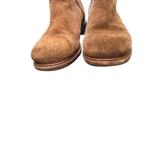 Tory Burch Alaina Ankle Boots Brown Suede Casual Fall Booties Classic Size 6 1/2 - Picture 4 of 9